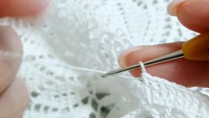 Красивая салфетка крючком (часть заключительная)