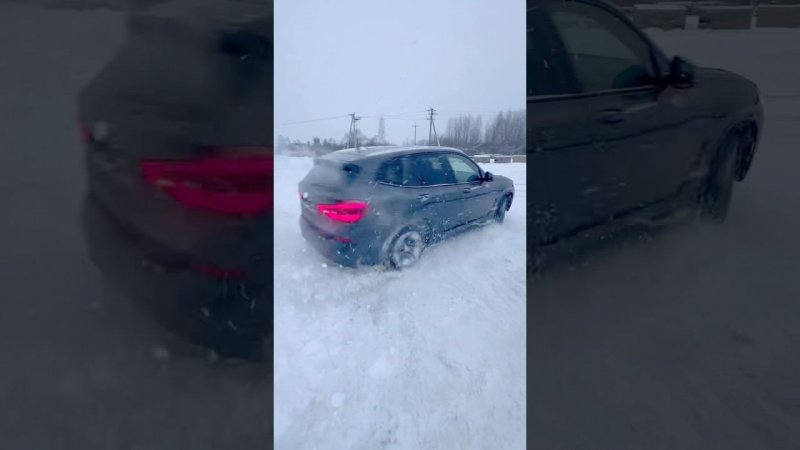 Снежный барс BMW X3 G01❄️ увидел снег и веселится