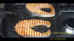 Стейки из форели с апельсинами на гриль-сковороде