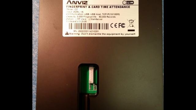 Подключение внешнего считывателя к Anviz C2 (технический обзор)