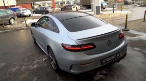 Mercedes-Benz E350 в матовой антигравийной пленке Llumar Platinum Matt