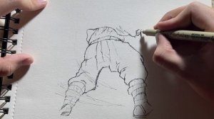 Как нарисовать сцену битвы Санеми и Кокушибо