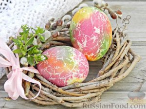 Пасхальное творчество для всей семьи.
ОКРАШЕННЫЕ ПАСХАЛЬНЫЕ ЯЙЦА