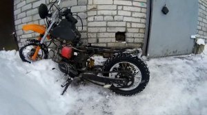 установка усиленного амортизатората на питбайк