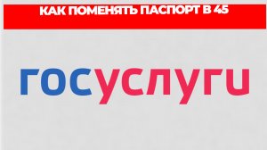 КАК ПОМЕНЯТЬ ПАСПОРТ В 45