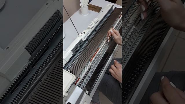 Вязание жемчужной резинки на Silver_Reed SK280/SRP60N