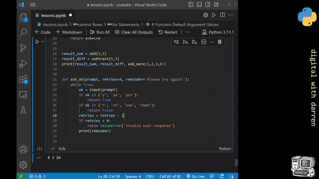 Functions with Default Argument Values in Python