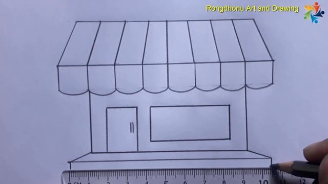 How to Draw a Shop | Shopping Mal Drawing for Beginners | Pencil Drawing Tutorial смотреть онлайн