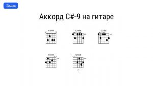 Как играть аккорд C#-9 на гитаре и фортепиано
