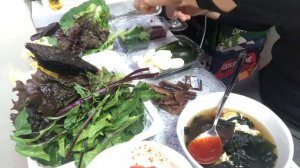 Карантин в Корее. Зелень. Рыба. Миек-кук, Водоросли и Кимчи.