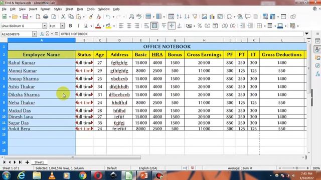 How To Change Row Height And Column Width In Libreoffice calc || Quickly Resize Columns and Rows