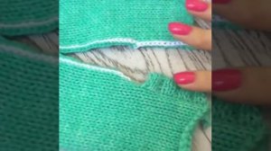 режем вязаное полотно