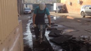 Алмазная резка штробы в асфальте 40метров!