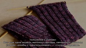 Теневые узоры спицами: схемы, описания, идеи, видео