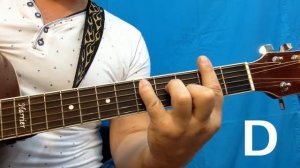 Как играть на гитаре аккорд D