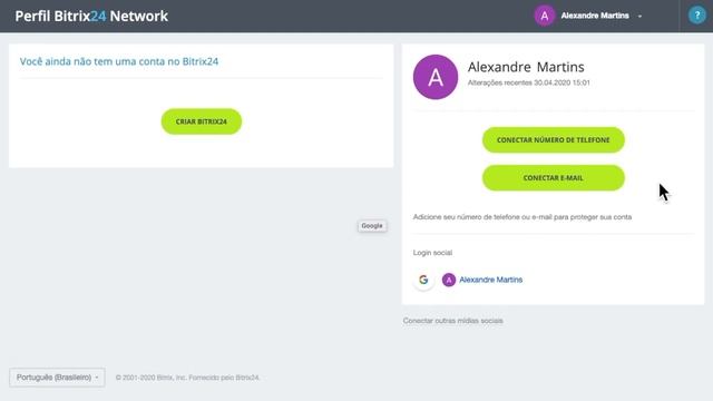 Fazer login com o e-mail em vez de uma rede social | Intranet - Bitrix24 смотреть онлайн