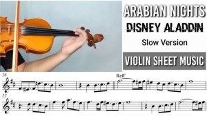 Free Sheet || Arabian Nights - Ost. Aladdin || Violin Sheet Music