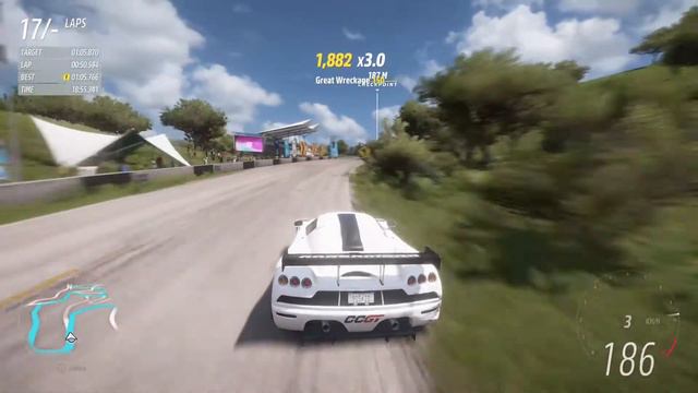 Forza Horizon 5 - Plaza Circuit (1:05.499) w/ Koenigsegg CCGT | 2nd Place S2 Class Rivals смотреть онлайн