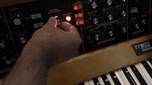 Moog Model D sequence test with Arturia Beatstep Pro cv trigger and cv to filter.