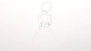 Как нарисовать Девушку в красивом платье. Рисунки для скетчбука. Скетчи для срисовки