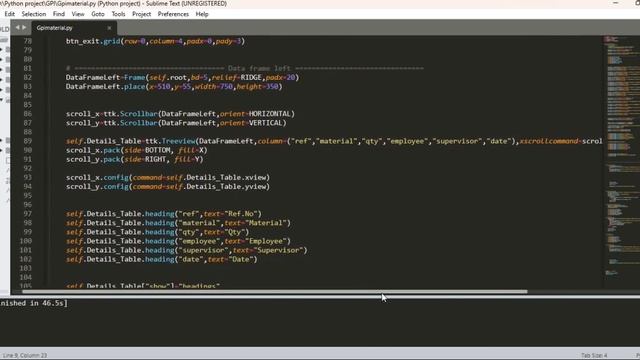 PYTHON TKINTER | STORE MATERIAL MANAGEMENT | SIMPLE DATABASE PROJECT