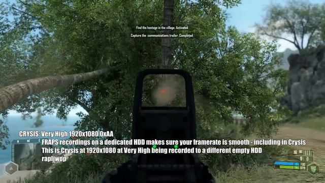 Crysis HD 5850 FRAPS Recording on Dedicated HDD Demonstration смотреть онлайн