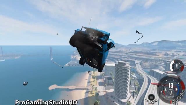 High Speed Jumps #16 - Oddly Satisfying Car Crashes (BeamNG Drive Crashes)