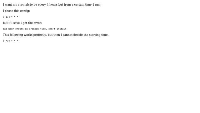 Unix & Linux: bad hour errors in crontab file, can't install смотреть онлайн