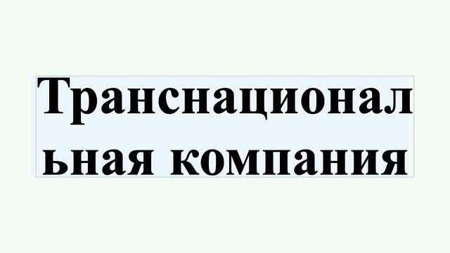 Транснациональная компания