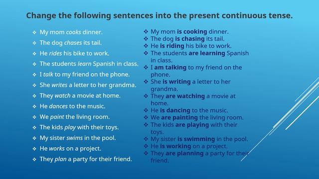 Present Continuous Tense Worksheet - Day 8 смотреть онлайн