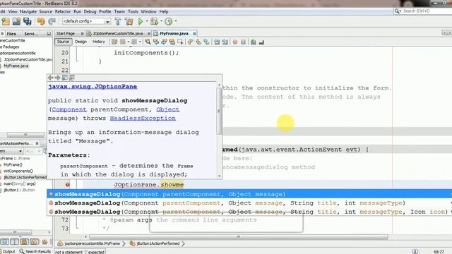 How to set Custom Title on JOptionPane message dialog in java Swing смотреть онлайн