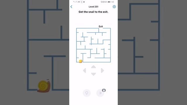 Easy game Level 251 get the snail to the exit. Walkthrough solution