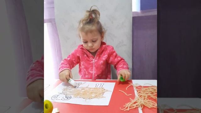 Аппликация баранчик из ниток смотреть онлайн