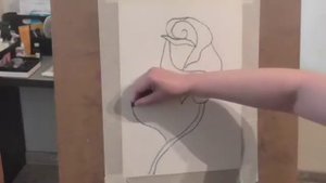Рисуем розу акварелью в технике псевдовитража. Видео урок преподавателя Губаревой Ольги Васильевны