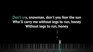 Sia - Snowman, Karaoke, Midi, Piano