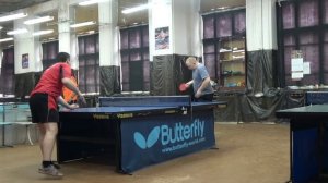 Настольный теннис  давящие накат и комби блок