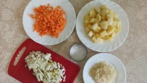 Суп с говядиной, рисом и овощами для детей