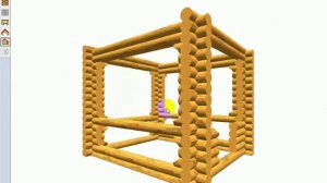 Деревянная беседка из оцилиндрованного бревна