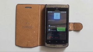 iCherry C99 incoming call on leather flip case