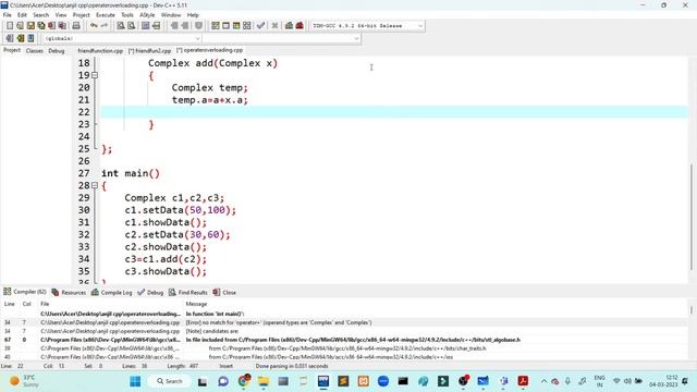 BINARY OPERATOR OVERLOADING IN CPP WITH PRACTICAL IMPLEMENTATION (BENGALI)
