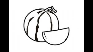 Как нарисовать Арбуз. Раскраска Арбуз для детей