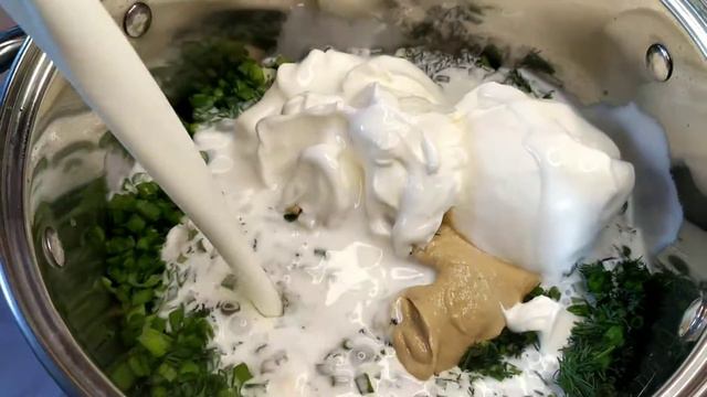 Окрошка на кефире.