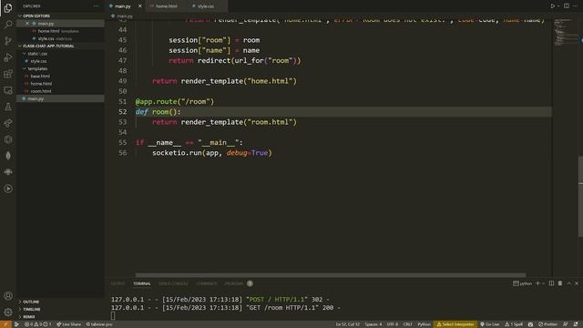 Python Live Chat Room Tutorial Using Flask & SocketIO