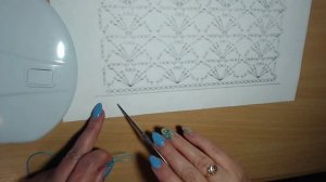 Вязание крючком для начинающих. Узор "Веерочки" 1