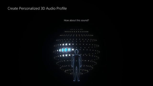 PS5 UI  Personalised 3D Audio Profile setup