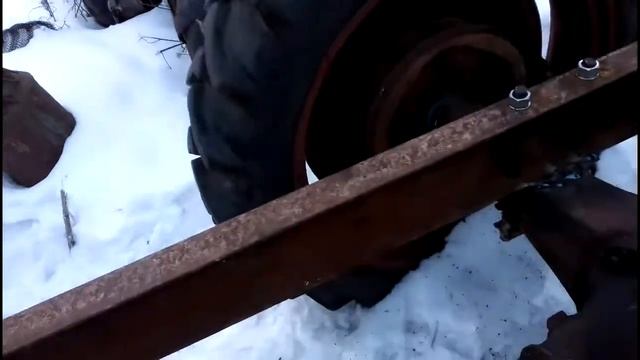 Постройка самодельного мини-трактора. 4ч.качалка,рама! смотреть онлайн