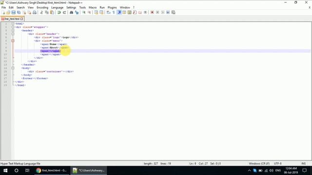 How to Create/ write HTML framework?