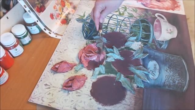 Рельефная (скульптурная) живопись декоративной штукатуркой. Окрашивание штукатурки. Работа в цвете.