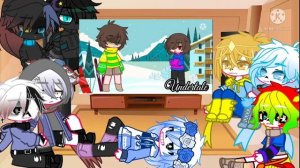Sans AUs react to Oc/Frisk AUs (No thumbnail)