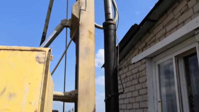 Обсаживание скважины металлической трубой 159 мм. смотреть онлайн